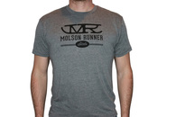Great comfort and athletic fit from Next Level.  Your Molson Runner T-shirt displays our classic logo mid-chest and the Poly/Cotton/Rayon blend keeps you comfortable while retaining its shape.