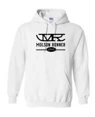 White Hooded Sweatshirt with Black Logo